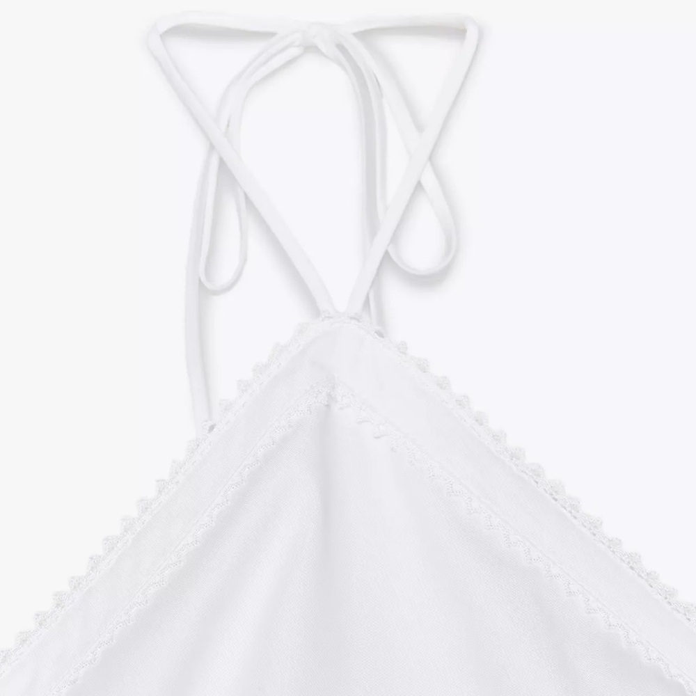 🎉SALE🎉NWT💕ZARA White Halter Tank Top - Picture 6 of 8
